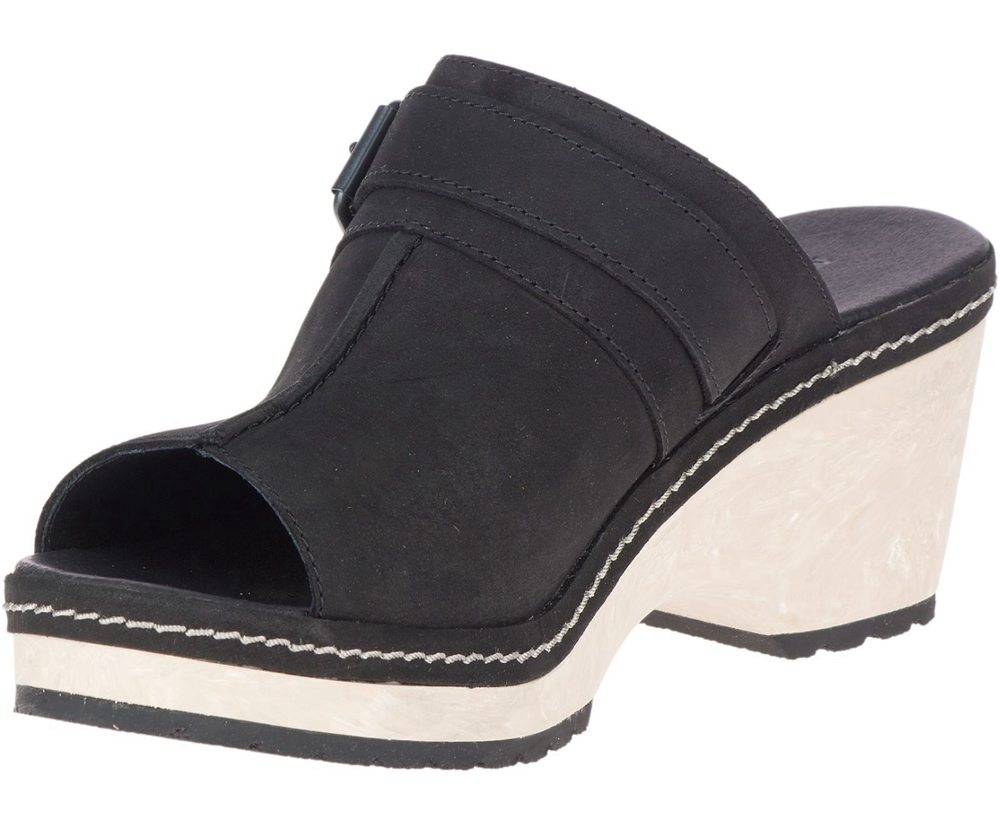 Sandálias Senhora - Merrell Halendi Slide - Pretas - DNC175380